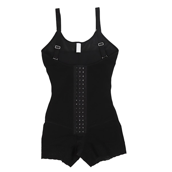 Lår Slankere Bodysuit Shaper Blonder Sømmer Hekte og Øye Lukking Stretchy Kvinner Korsett Shapewear Svart L