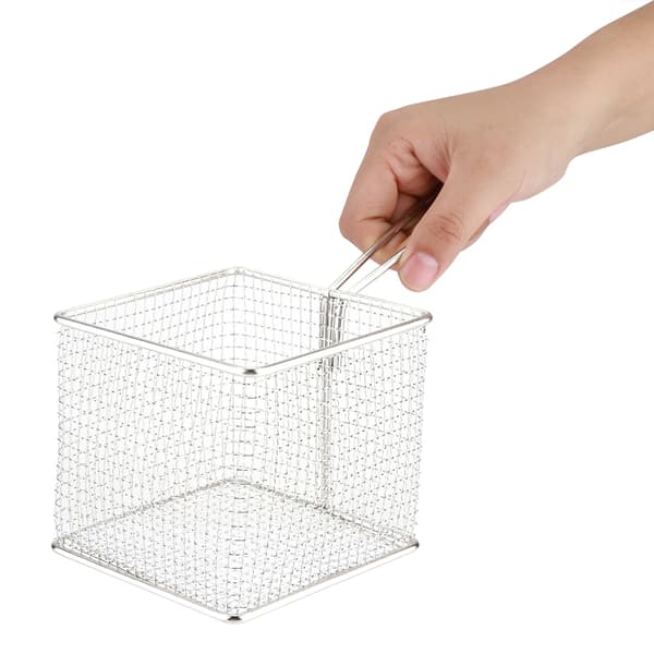Mini frityrkurv i rustfritt stål for servering av mat, sil for potetmatlaging