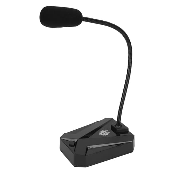 Mikrofon 3,5 mm computer desktop bærbar pc støjreduktion metalslange mikrofon til spil stemme karaoke konference chat løvehoved