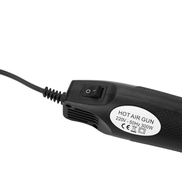 300 W lämpöpistooli power kuumailmapistooli polymeerisavi DIY-työkalu (220 V EU Plug Black)