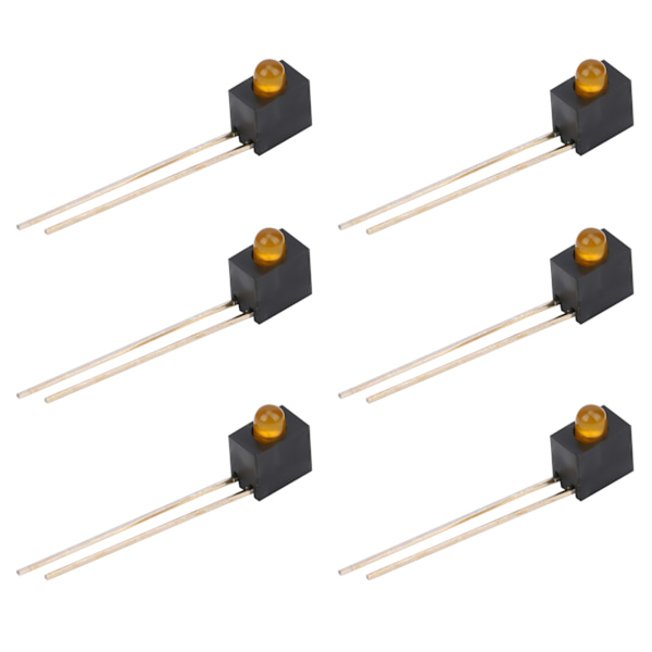 100 stk LED-holder 3 mm lampeskærm 90 graders bøjning med lette industrielle kontrolkomponenter Orange lys
