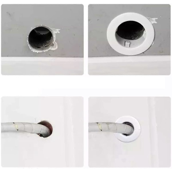 12 stk. Radiatorrørkraver, Plast Radiatorrørdæksler Rørkraver Væg