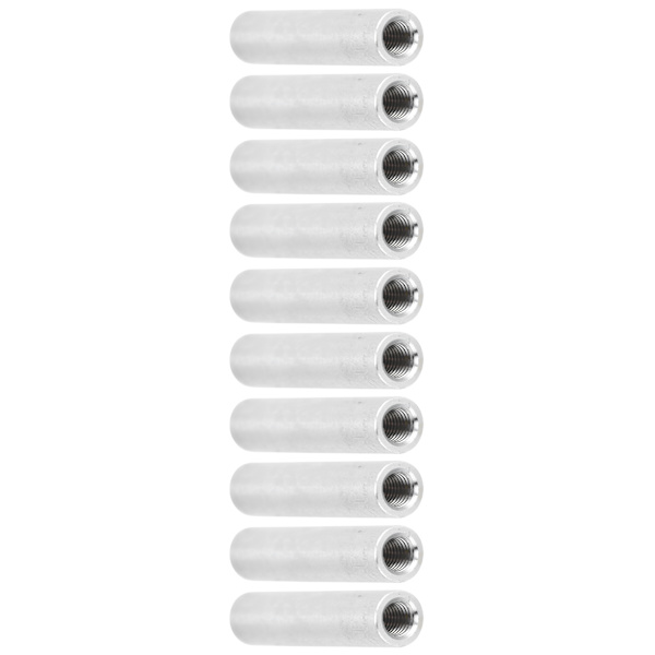 10 stk. runde afstandsholdere i aluminiumlegering med indvendigt gevind, forbindelseskolonnesæt M4x0,7 mm, længde 46 mm