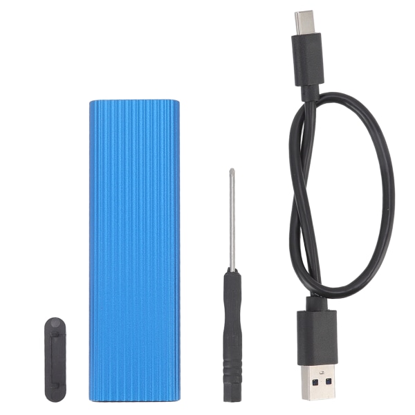 M.2 SSD kabinettadapter Verktøy gratis aluminiumslegeringsskall høyhastighets USB C 3.1 kabinettadapter for hjemmekontor