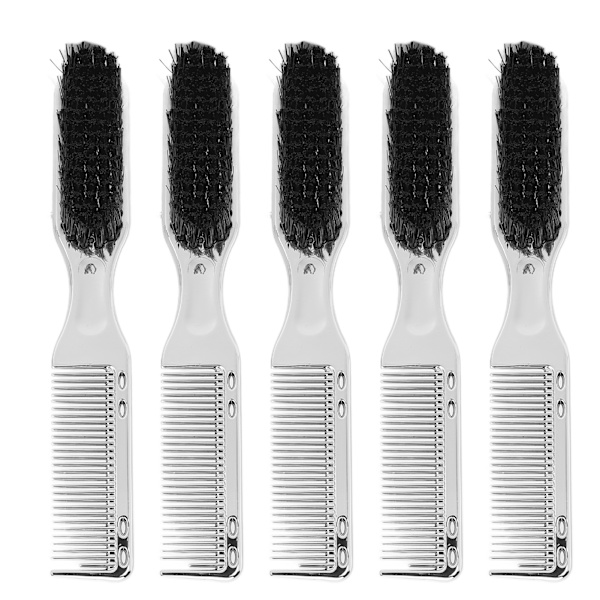 5kpl partakampa Hopeanvärinen ABS Nylon Antistaattinen Silottava Miellyttävä Hiusten Muotoilu Set Koti Salon Beauty