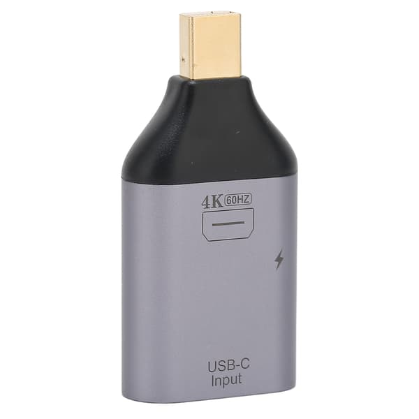 Type C -sovitin HD 4K PD 100W kannettava Type C naaras-uros kullattu sovitintelakka (Type C naaras-Mini DP uros)