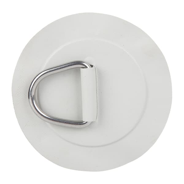 6in D-ring Pad Patch PVC Rustfritt Stål for Oppblåsbar Båt Flåte Kajakk Kano Surfebrett