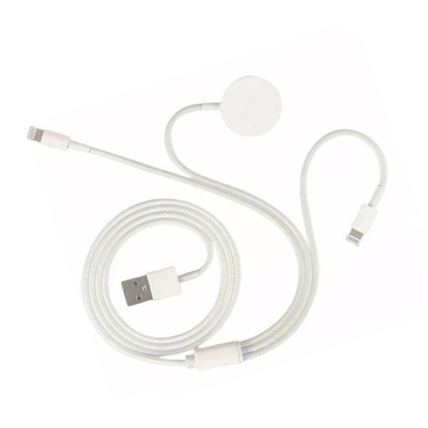 Magnetisk trådlös laddare för IOS Watch 5V 1A, bärbar 3-i-1-laddare i ABS och PC