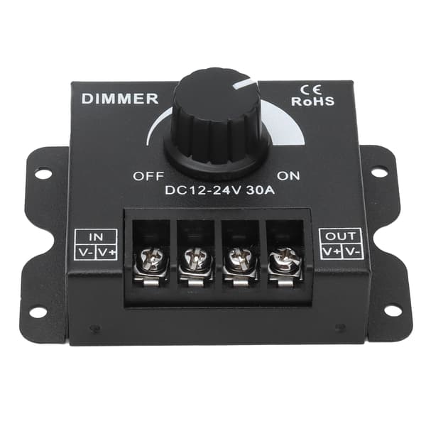 30A LED lysdæmper PWM Unicolor enkeltkanal justerbar dæmpningscontroller DC 12V‑24V