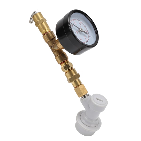 Øl Bryg Justerbar Trykaflastningsventil Cola Keg Trykmåler Øl Keg Regulator 0‑15PSI