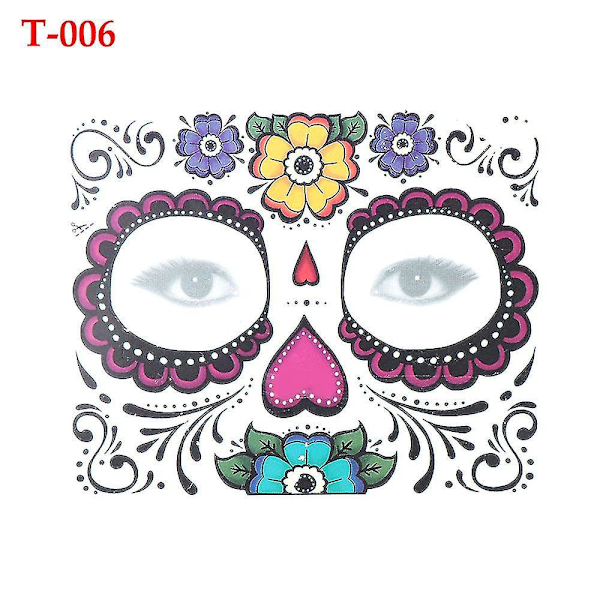 Waterproof Face Tattoo Sticker for Special Day Makeup T-006