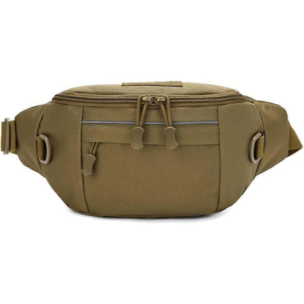 Taktisk midjeveske, Nylon Oxford Utility Multipurpose EDC Crossbody Stroppveske Brystryggsekk (Brun)