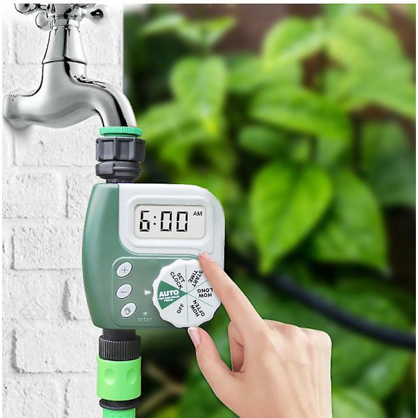 Enkelt udtag, drejeknap, slangesprinklertimer
