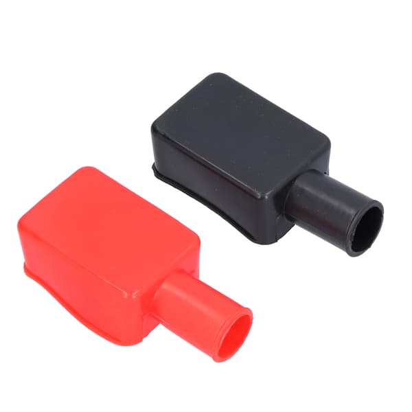 2 stk. batteripoldeksler Gummi Positive Negative Stolpe Stud Isolerende Beskyttelseshette Universal