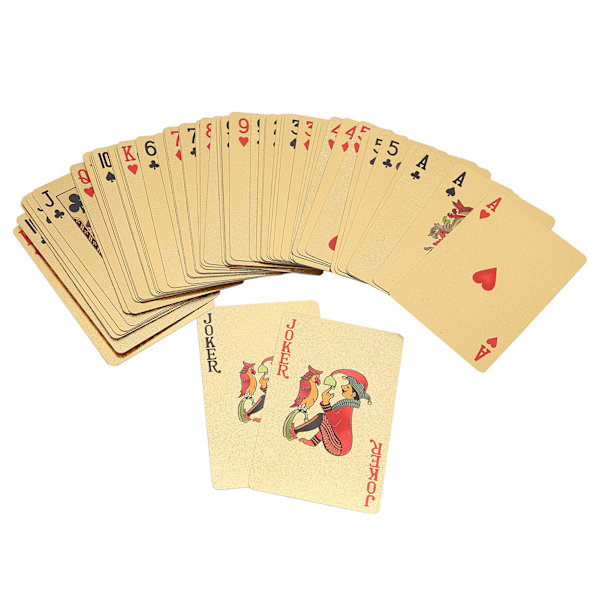Vattentäta pokerkort i PVC med böjmotstånd, samlarobjekt, presenter, bordsspel, gyllene låda