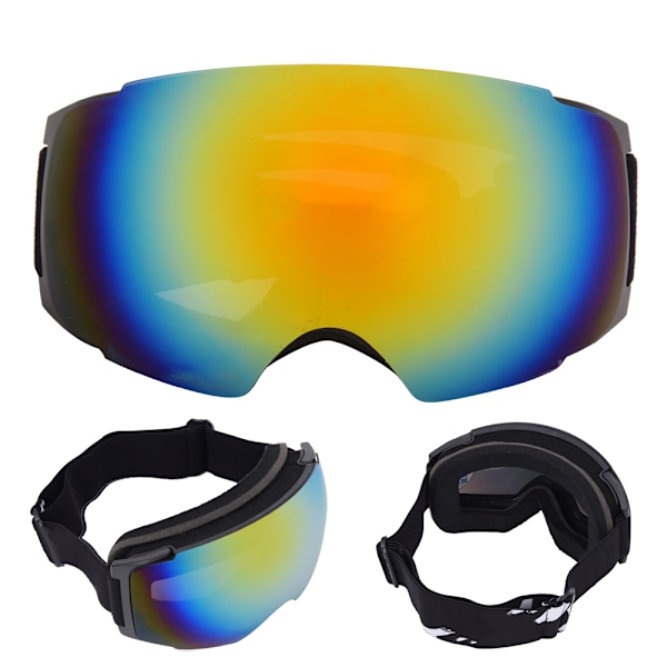 Utomhusmagnet Dubbellager Antifog Skidglasögon för Klättring Snowboarding Gyllene Lins