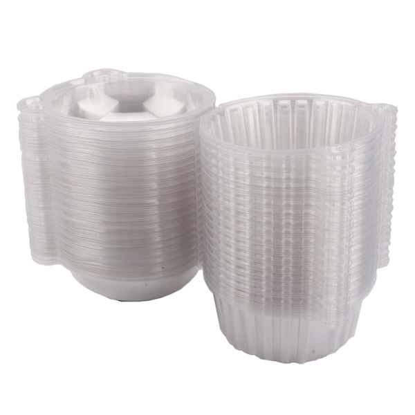 100 stk Plast Cupcake Case Muffin Pods Dome Cups Kageæsker Gavebeholder