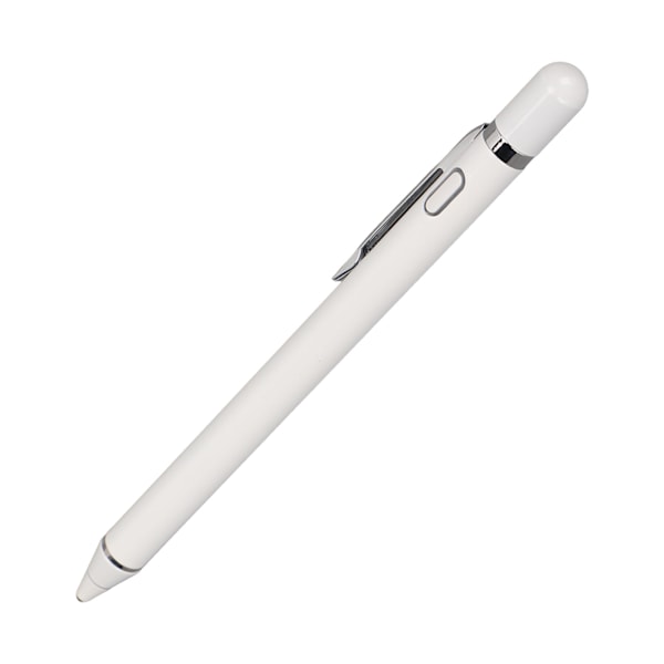 Stylus Pen Kobber Spids Aktiv Kapacitiv Fin Spids Touch Screen Digital Blyant med Klips til Tablet Hvid