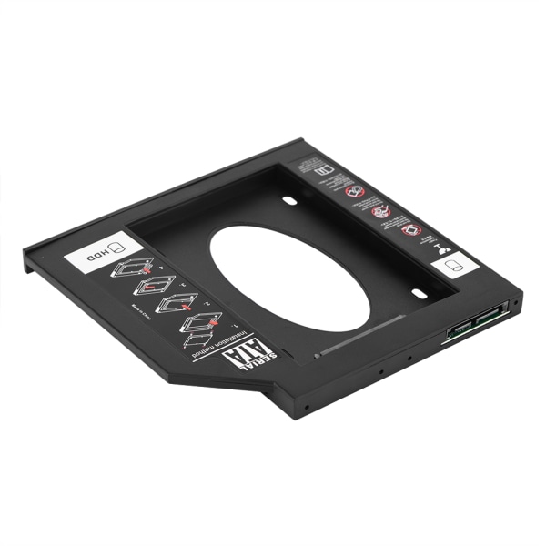 2,5" SATA HDD SSD-kabinet Harddiskdrevbås Caddy Optisk DVD-adapter til bærbar 9,5 mm