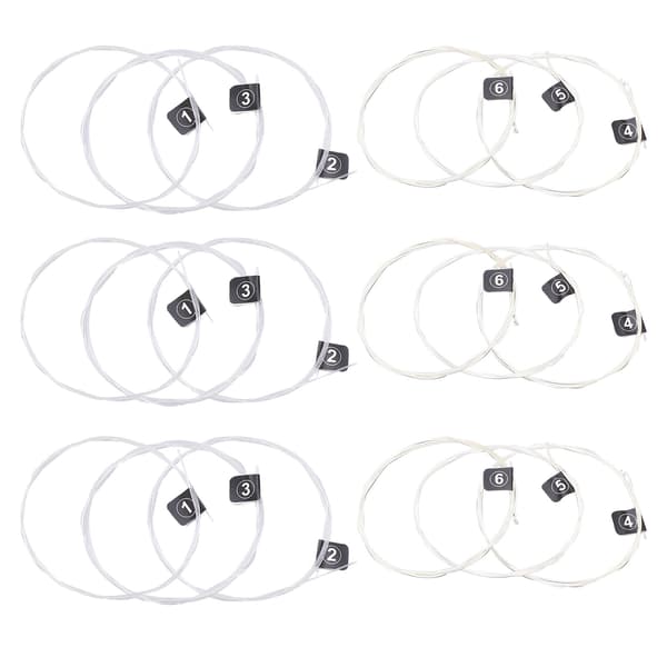 3 Set Klassiska Gitarrsträngar Ersättning Stabil Tonhöjd Nylon Silverpläterade Tillbehör NX36