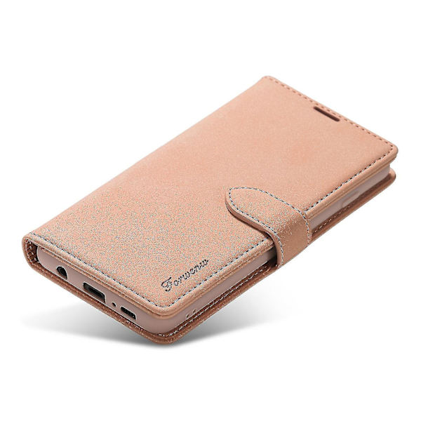 Forwenw Läderfodral för Samsung Galaxy S10+ Roséguld
