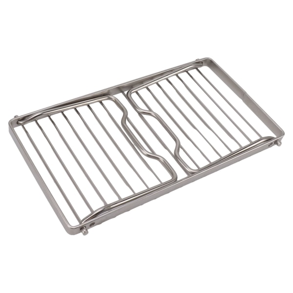 Folding Camping Grate Stainless Steel Adjustable Height Thicker Camp Fire Cooking Racks Draining Backpacking Grill for Outdoor