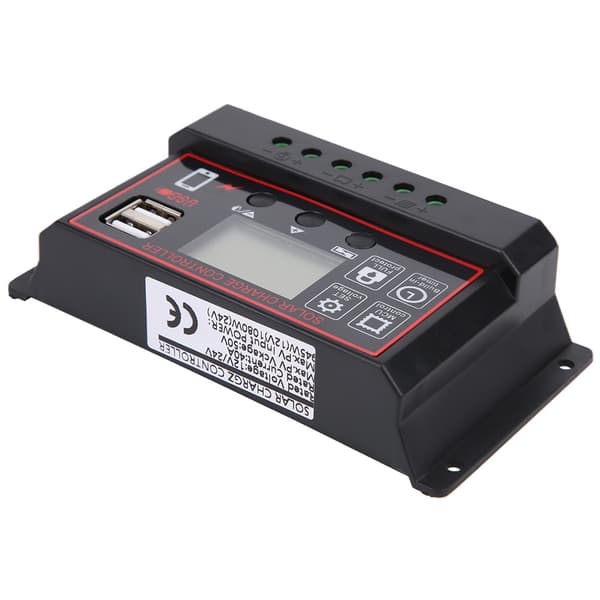 Solcellelader Fotovoltaisk Instrumentkontroller USB5V Digital Skjerm Solenergi Regulator