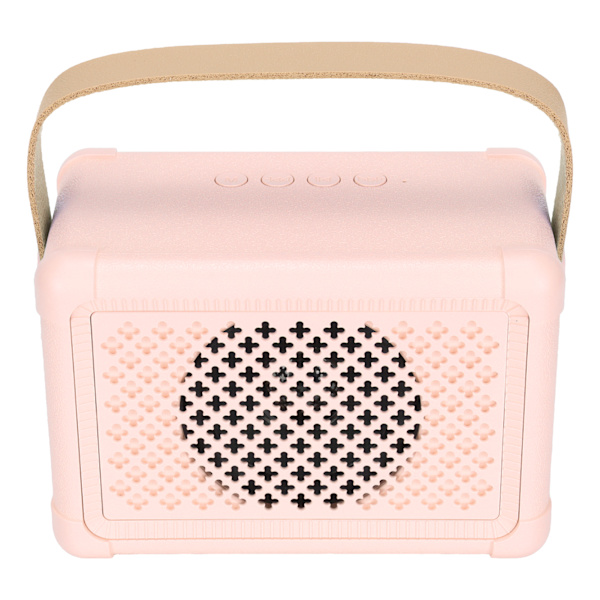 Retro Bluetooth-kaiutin HiFi-basso, alhainen energiankulutus, nopea siirto, monitoiminen vintage-langaton kaiutin, vaaleanpunainen