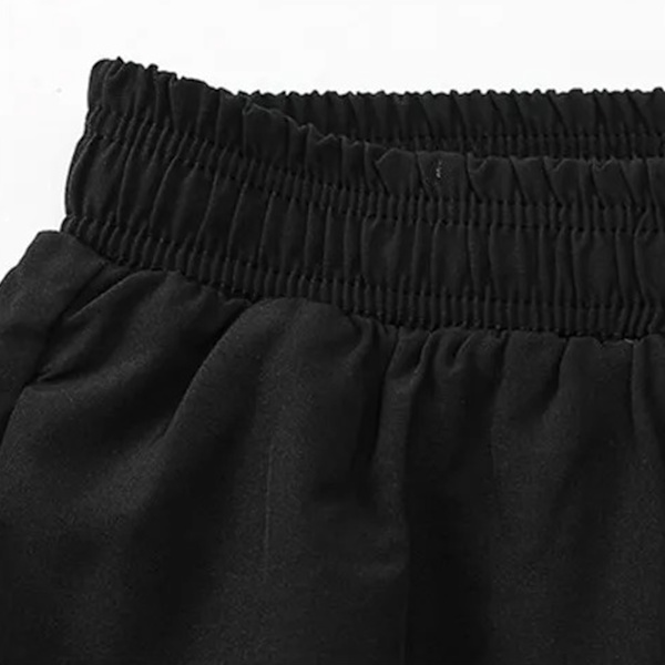 Miesten 2-in-1-urheiluleggingsit, juoksutrikoot, joustavat, nopeasti kuivuvat treenihousut, joissa taskut ulkoilulajeihin, musta, L