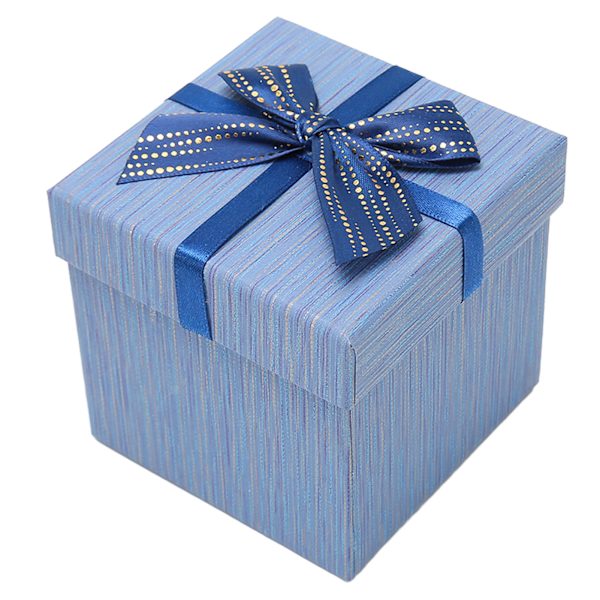 4 st presentförpackningar med lock 3,9x3,7x3,9 tum presentförpackningar för bröllop jul födelsedag alla hjärtans dag blå HM2330409