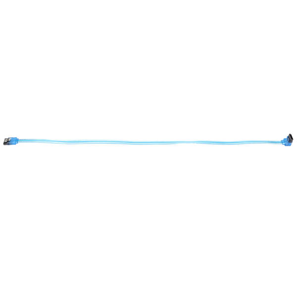 Sata Cable 3.0 SolidState gjennomsiktig blå serieport datakabel med dataoverføring for PC-datamaskin (1 rett 1 albue)