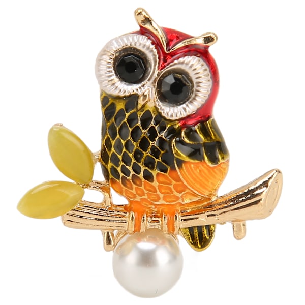 Cute Owl Brooch Hand Painted Decorative Exquisite Fashion Lovely Bird Brooch Pin for Women Men Gifts