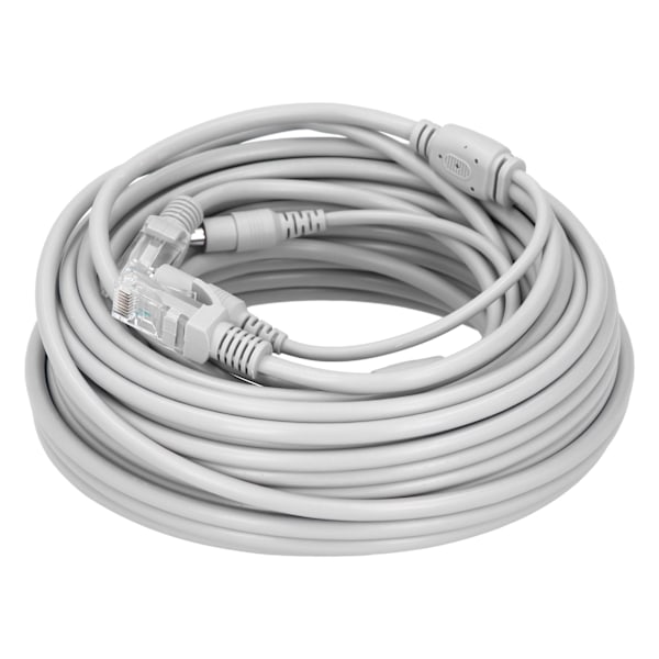Kannettava Ethernet-kaapeli 2-in-1 power IP-kameran NVR CCTV -järjestelmälle 10m / 32,8ft