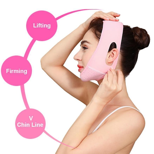 V-Line Mask - Dubbelhaka Reducer & Ansiktslyftande Rem (2 stycken)