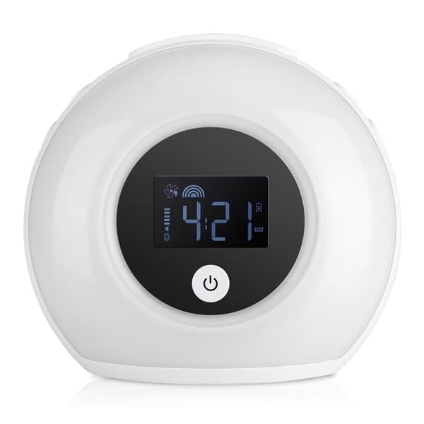 Farverig Vækkeur Åndedrætslampe Børn Bluetooth Højttaler Bordlampe Vækkeur til Soveværelse