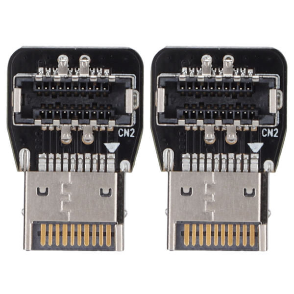 2 st adapter metall USB3.1 10 Gbps hane till hona TypeE Plug Play utökad dataadapter