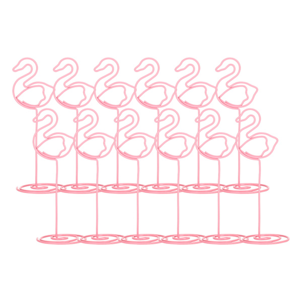 12 Styck Swan Photo Clip med Base Iron Wire Desktop Card Notera Hem Business Craft Supplies