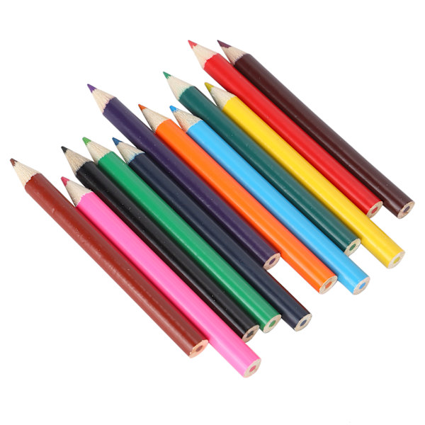 Professionella ritfärgade pennor set barns slitstarka trä minipencil