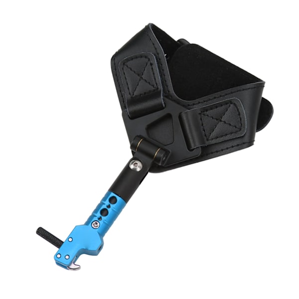 Bågskytte Compound Båge Release Hjälpmedel Trigger Justerbar Båge Release handledsrem Skytte handledsband Spreader Blå