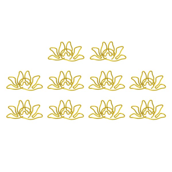 100 stk. formede binders Blomsterformede metall bærbare kontorklips for filklassifisering Dokumentorganisering