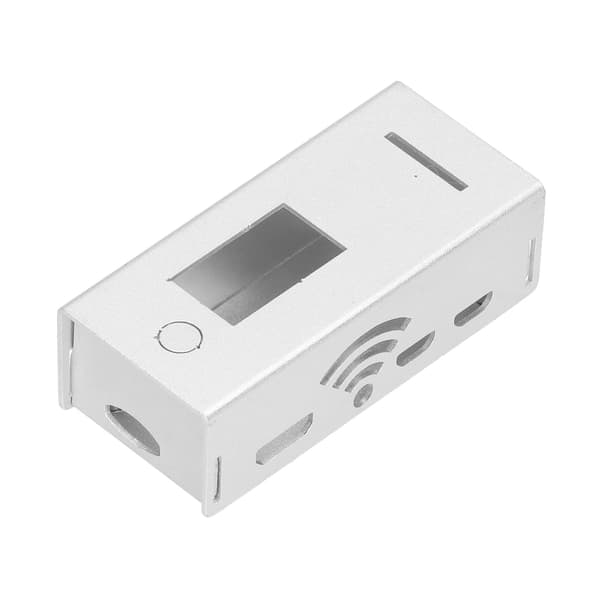 Beskyttende skal af aluminiumslegering til Raspberry Pi W Sølv