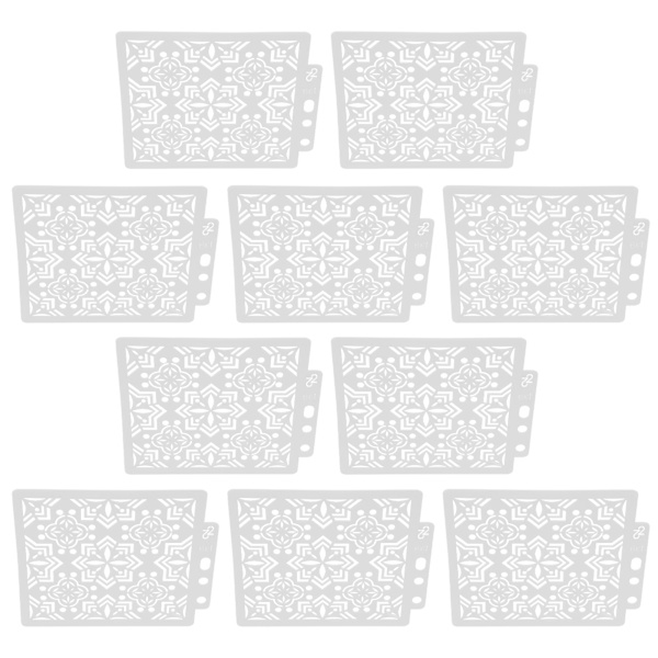 10 kpl Mandala-maalauksen piirustuspohjien uudelleenkäytettävät DIY-muottitaidetarvikkeet