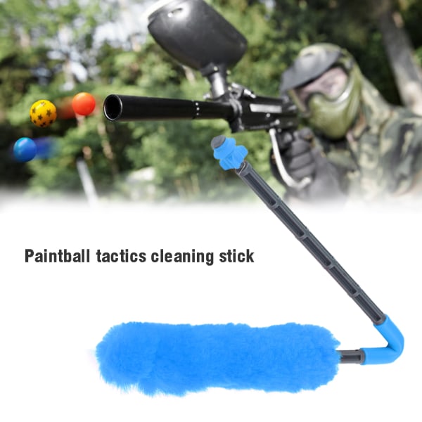 Ull Paintball Barrel Enkel bomullspinne Squeegee Buffer Rengöringstillbehör (blå)