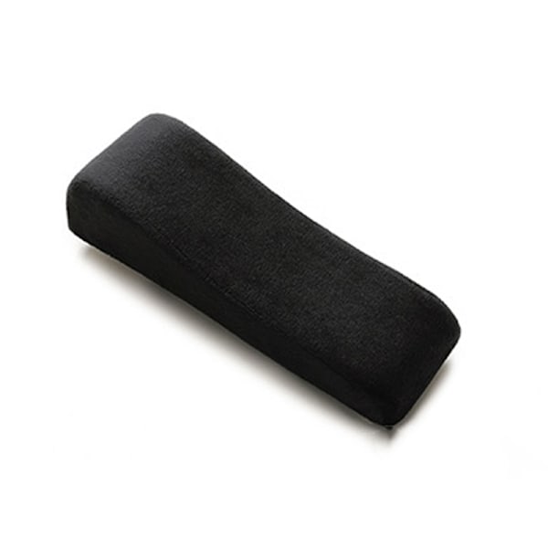 Ergonomiske stol armlæn puder Gaming stol armlæn puder Albuestøtte buet model til computer kørestol sort flannel foran 6cm bagpå 3cm