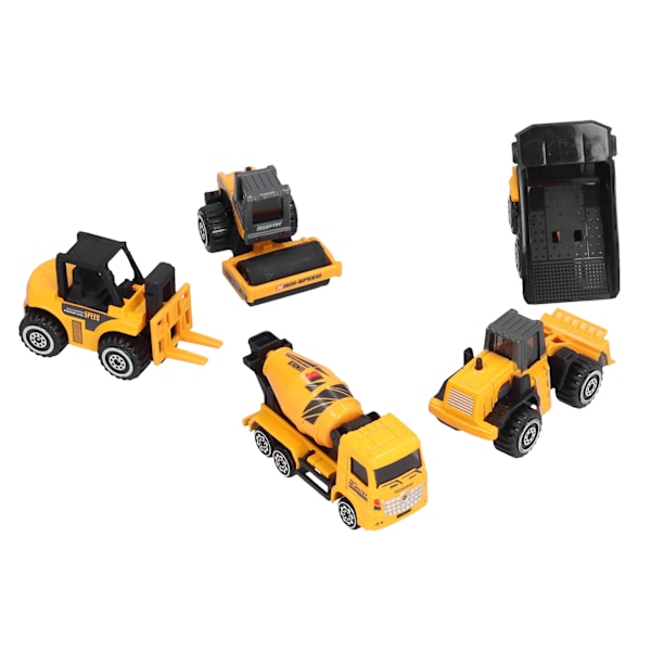 Konstruktionsfordonsleksaker Set Legering Lastbilar Modell Tank Lastbil Grävmaskin Bilar Playset 6 st