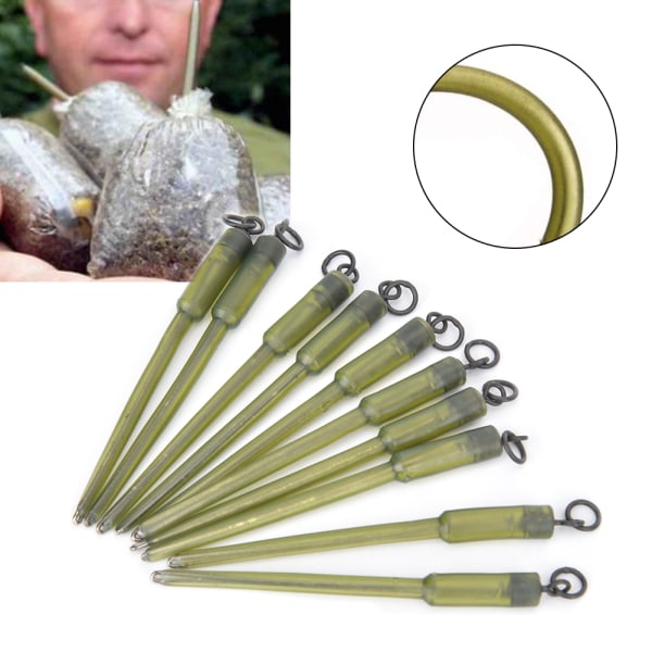 10 ST Fiske PVA-påsar Stammar Insert End Terminal Långt rör Wire Connector Tackle