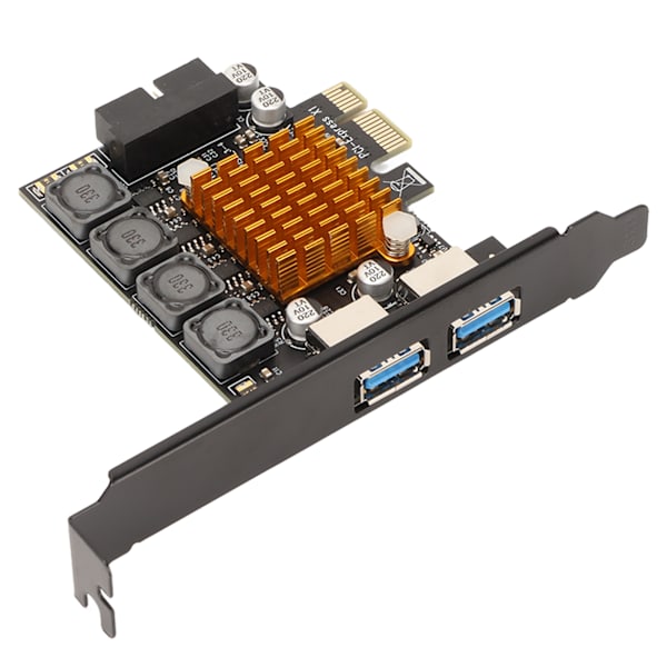 PCI E - USB 3.0 -laajennuskortti, 5 Gbps:n siirto, 19-pinninen riippumaton suojaus, hyvä lämmönpoisto, USB-laajennuskortti