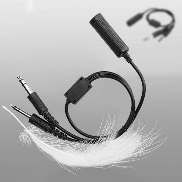 Helikopter til generel luftfartsheadset adapterkabel - David Clark AVCOMM, U 174
