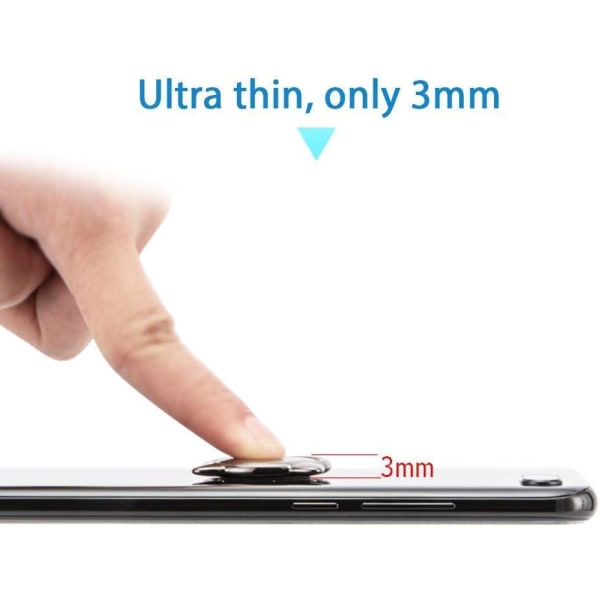Mobiltelefonkatt, 360 graders rotasjon telefonring Universal smarttelefonholder telefonring kompatibel med Huawei og andre smarttelefoner