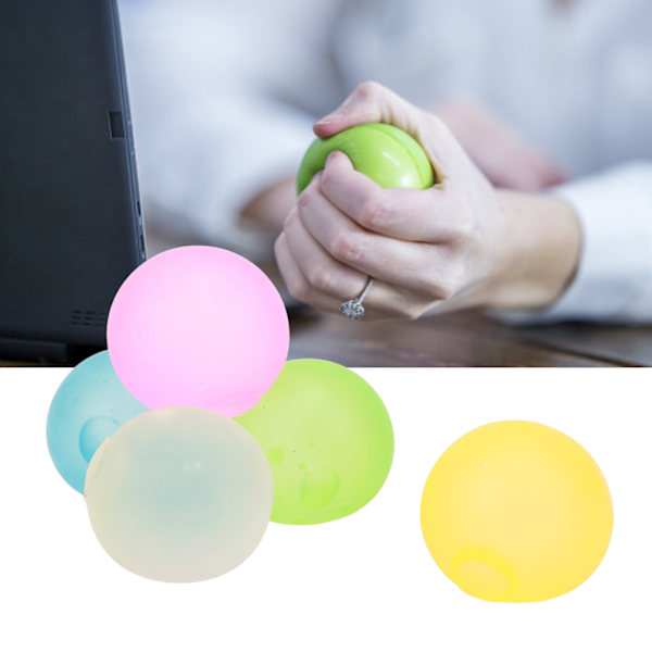 Okrossbara sockerkulor för stress relief - 5 st, TPR-material, klämleksak för pojkar, flickor och vuxna (4 cm/1,6 tum)